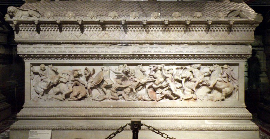 The Alexander Sarcophagus in Archaeological Museum of Istanbul
